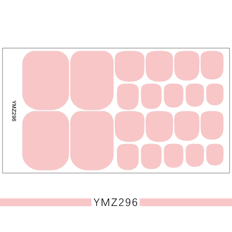 Foot Stickers Nail Stickers Full Solid Color 3d Toenail Stickers Patch