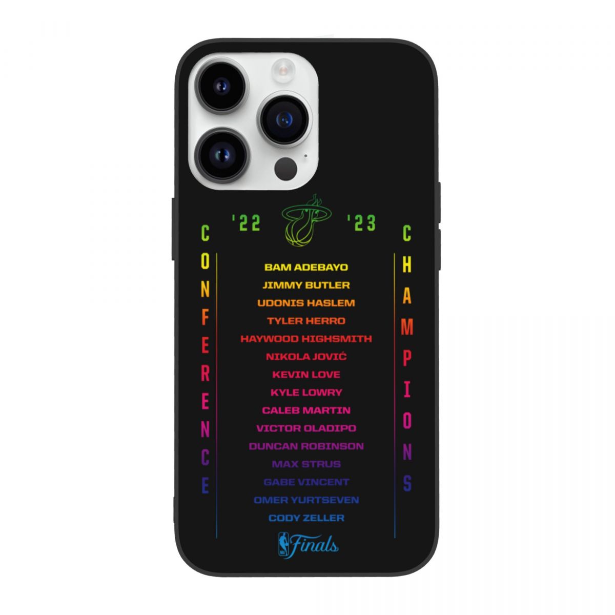 Miami Heat 2023 Eastern Conference Champions Crossover Team Roster iPhone Cases