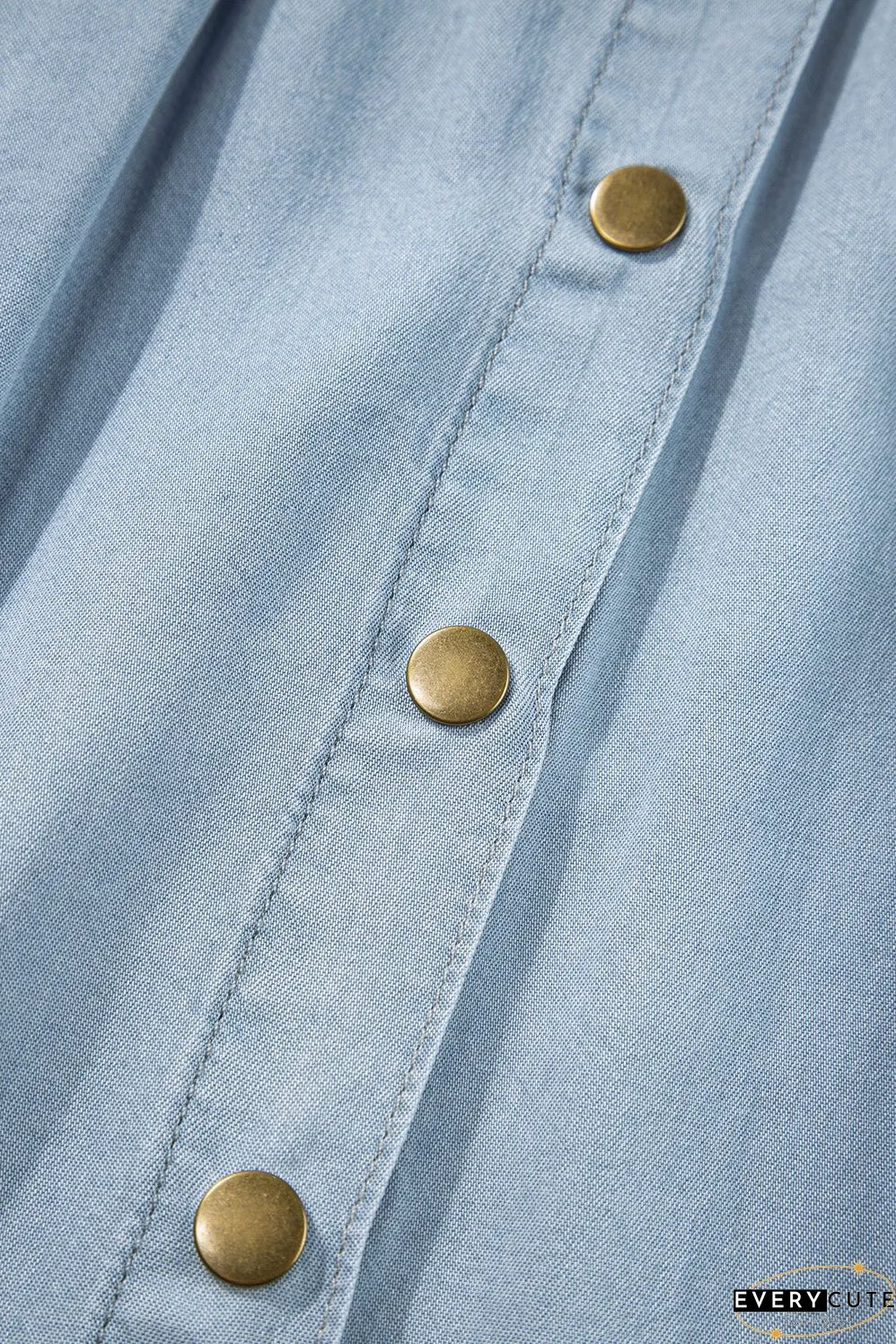 Buttoned Cotton and Linen High-Low A-Line Skirt