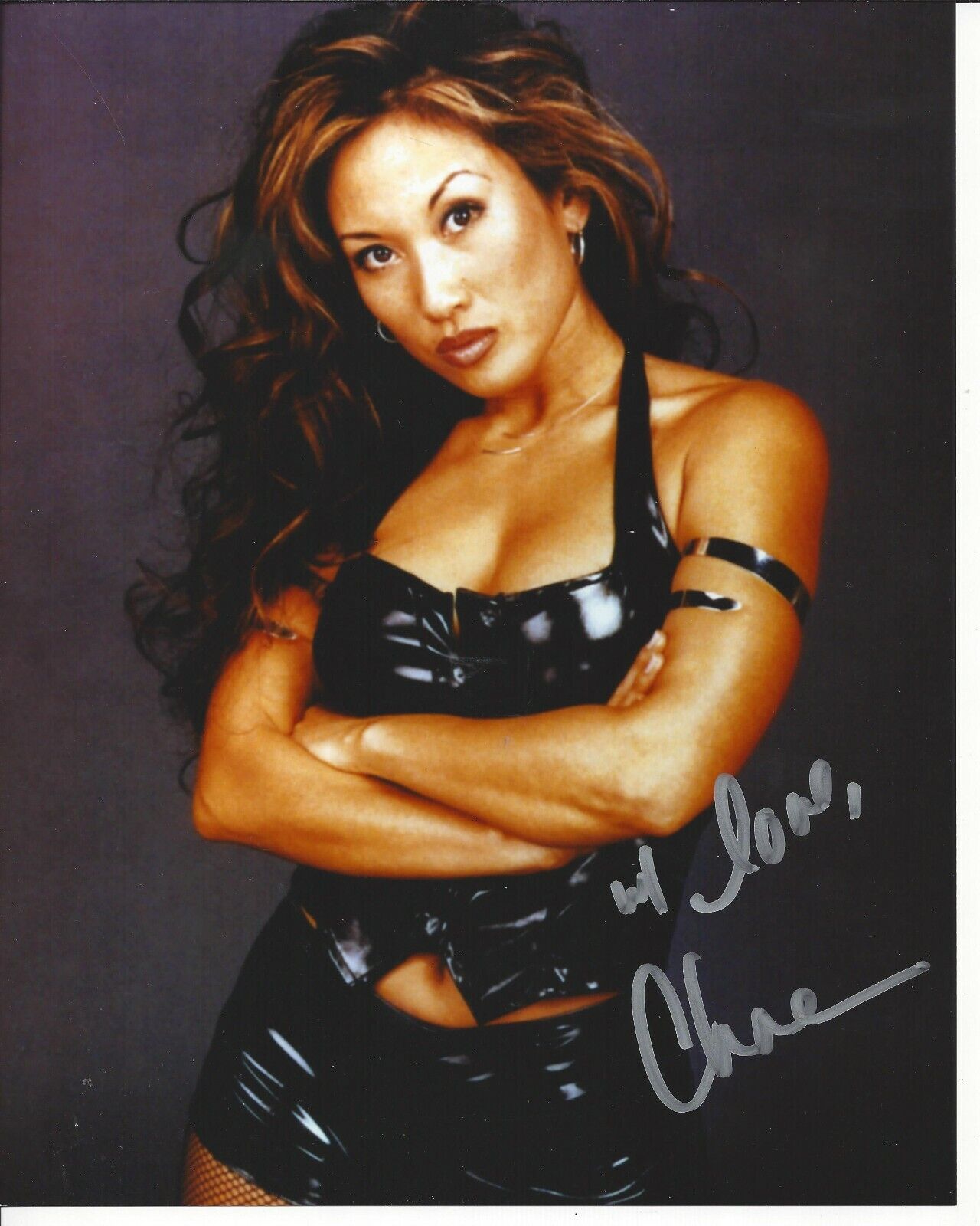 Chae autographed 8x10 #5  Shiping Sexy Nitro Girl WCW Penthouse