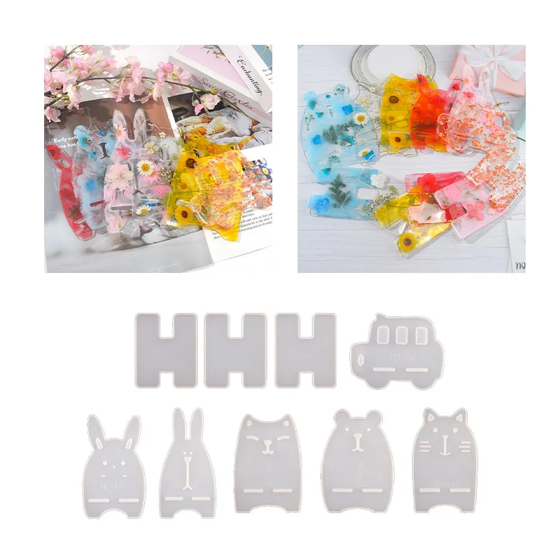 6 Cute Simple Phone Stand Resin Mold (9 PCS)