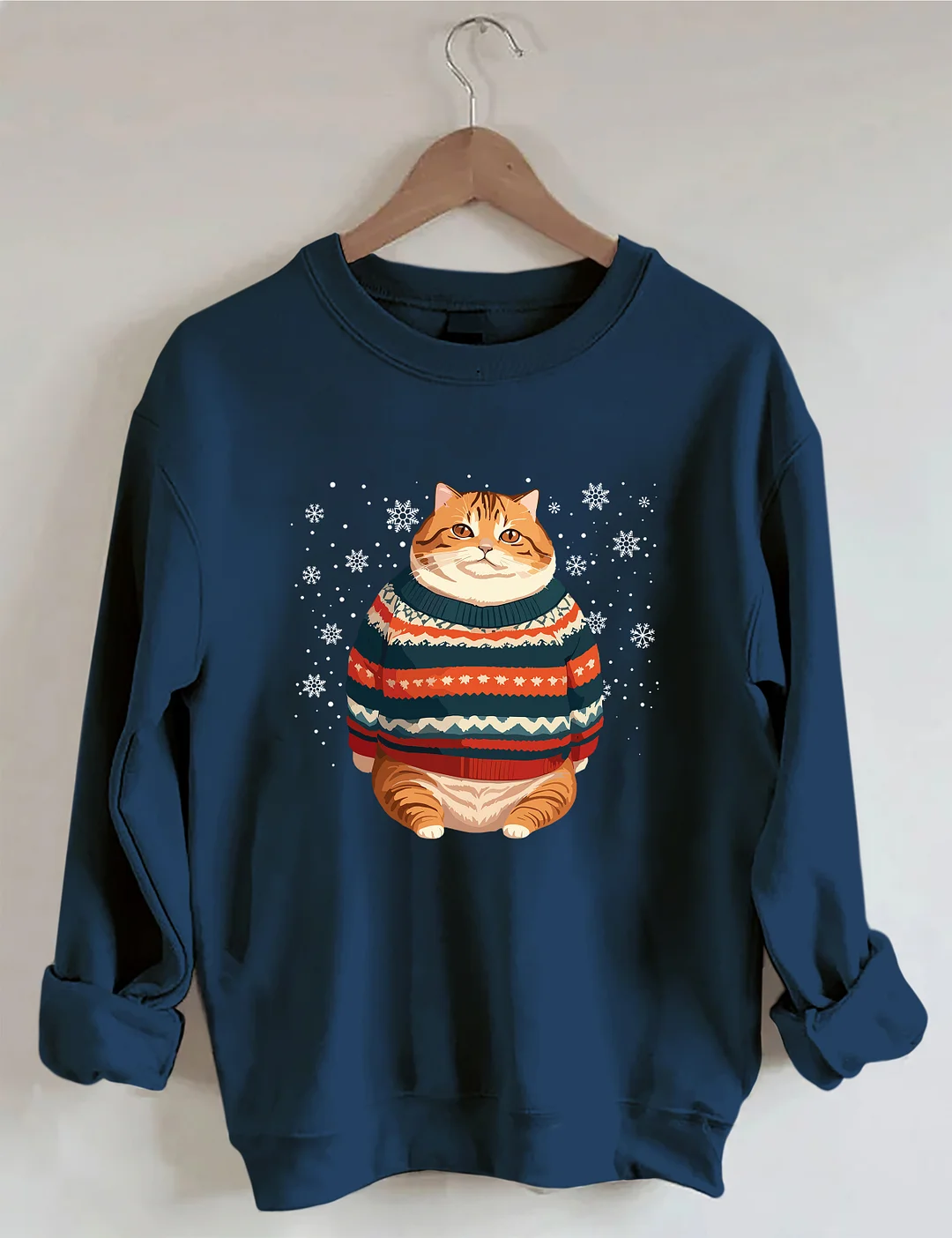 Fat Cat In Sweatshirt