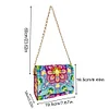 (US Local)DIY Mandala Diamond Art Wooden Coin Pouch with Chain 5D Diamond Painting Purse
