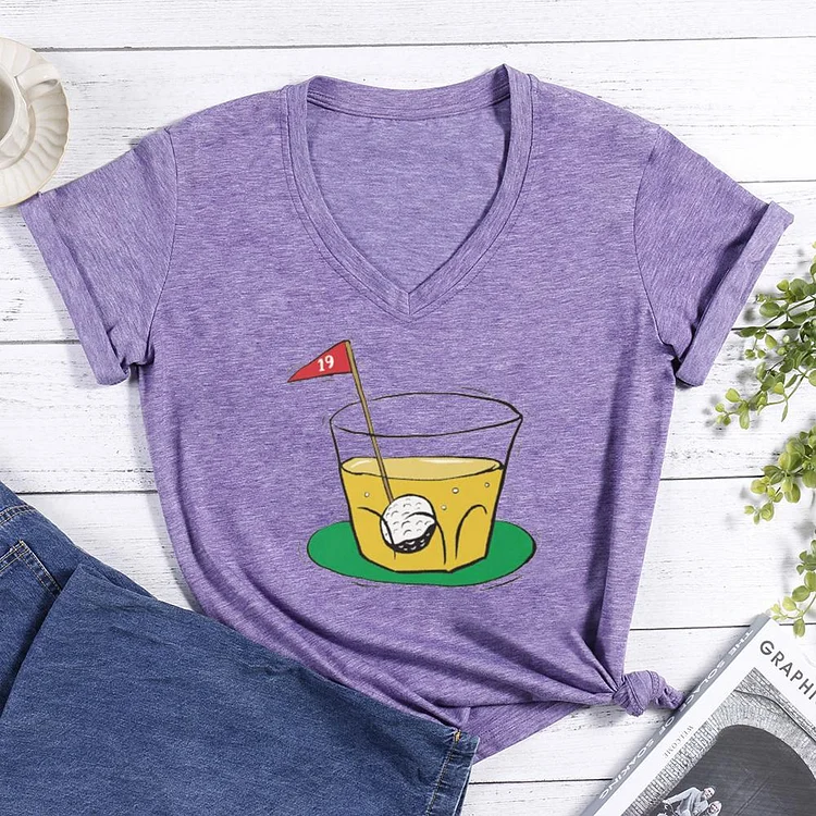 golf V-neck T Shirt-Annaletters