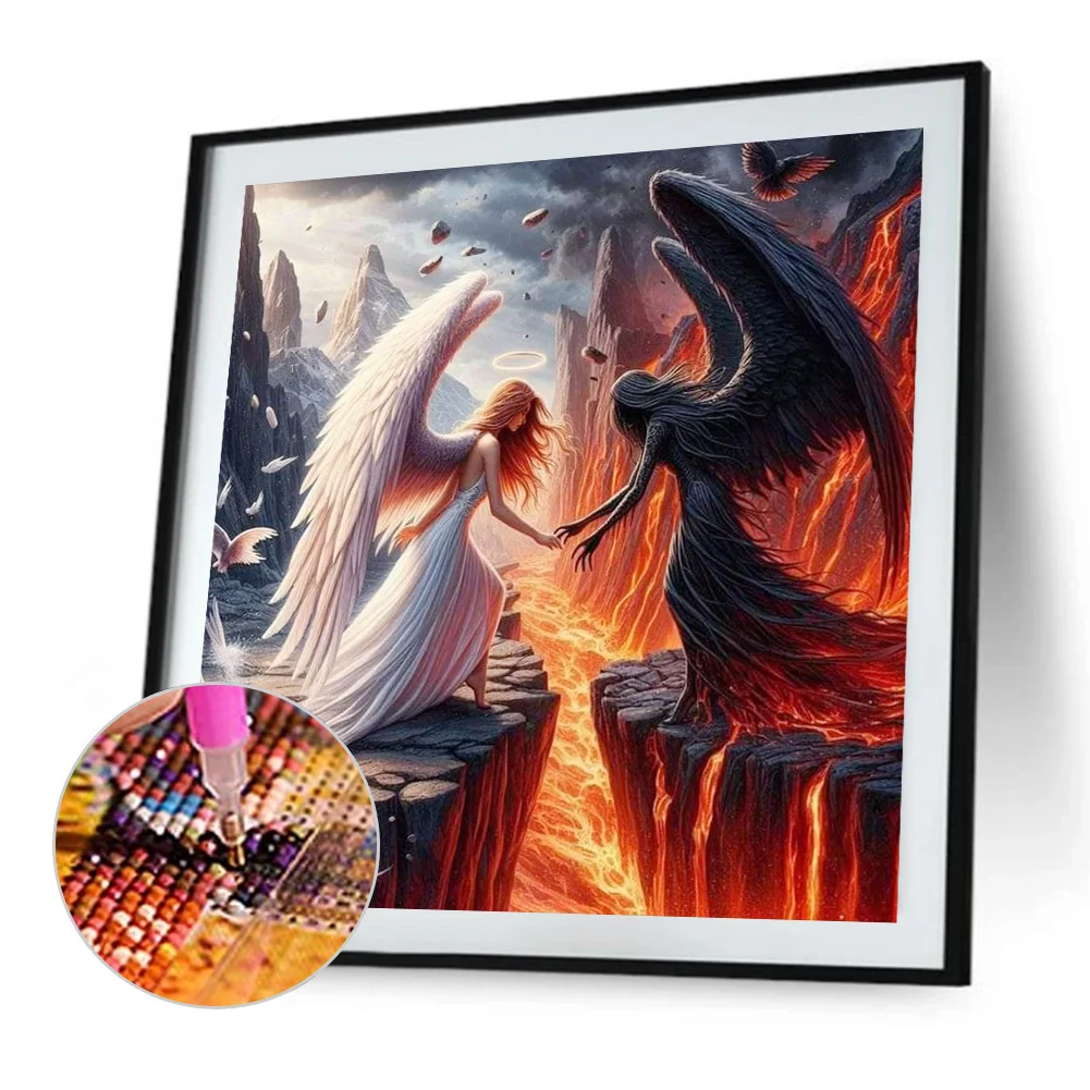 Diamond Painting - Full Square Drill - Angels and Demons(Canvas|45*45cm)