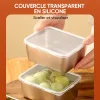 Boîte de conservation des aliments en acier inoxydable avec couvercle, boîte de rangement pour déjeuner et collation