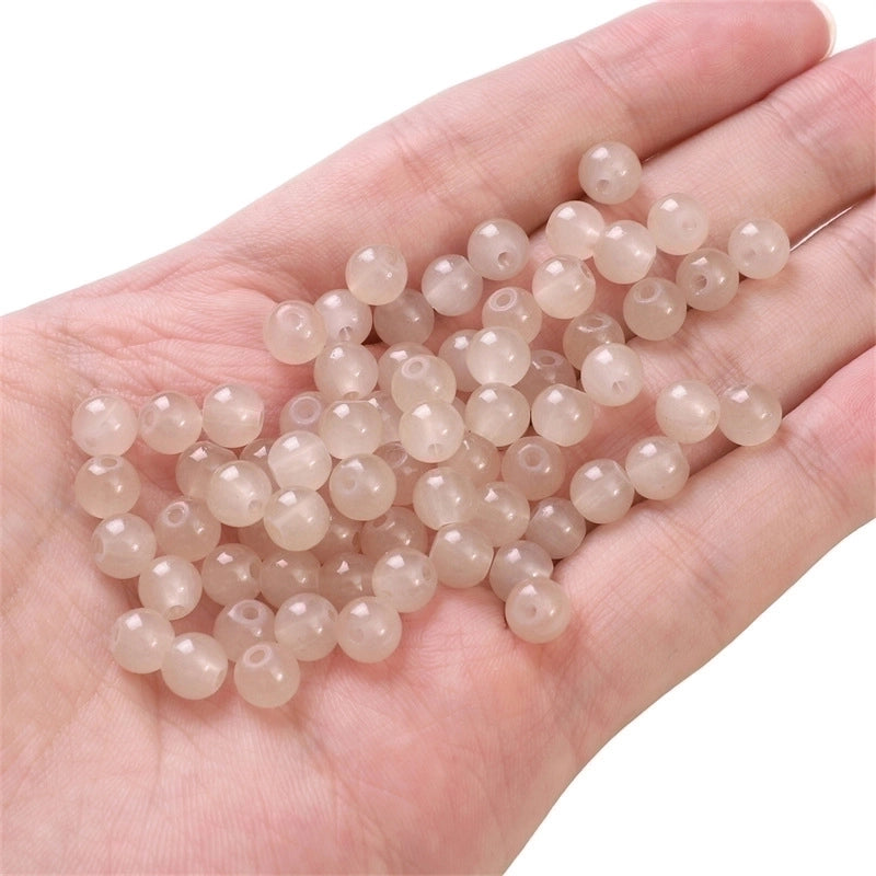 3 Pieces 1 Set Diameter 6 Mm Diameter 8mm Hole 1~1.9mm Glass Solid Color Beads