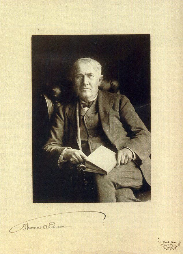 THOMAS EDISON Signed Photo Poster paintinggraph - Genius Scientist / Inventor - Preprint