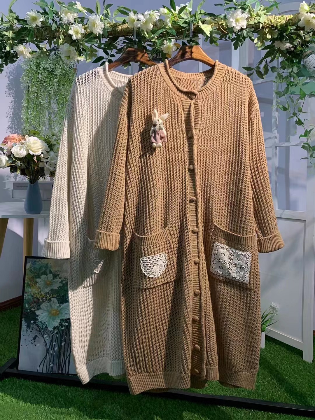 Chicfifth Sweater Women Winter Long Sleeve High Quality Autumn Vintage Top Knitted Cardigan