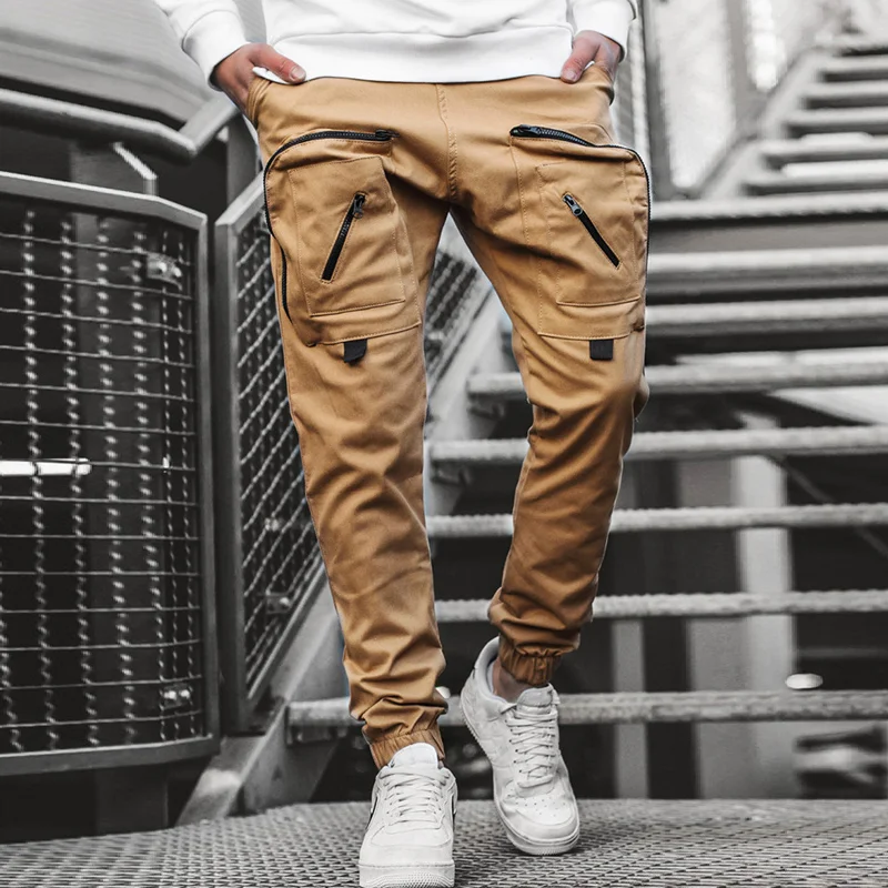 Fashionable Zipper Pocket Sports Men's Casual Pants