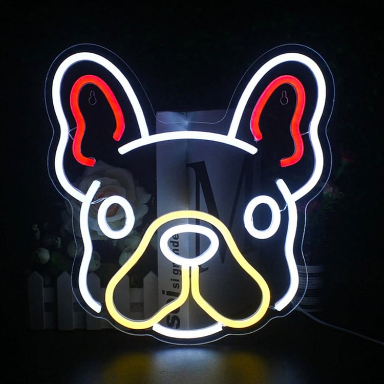 Animal Neon Sign Cute Dog Neon Sign LED Light Sign for Home Decor Wall Decor Art for Home Bedroom Living Room Parties Events Gaming Gift