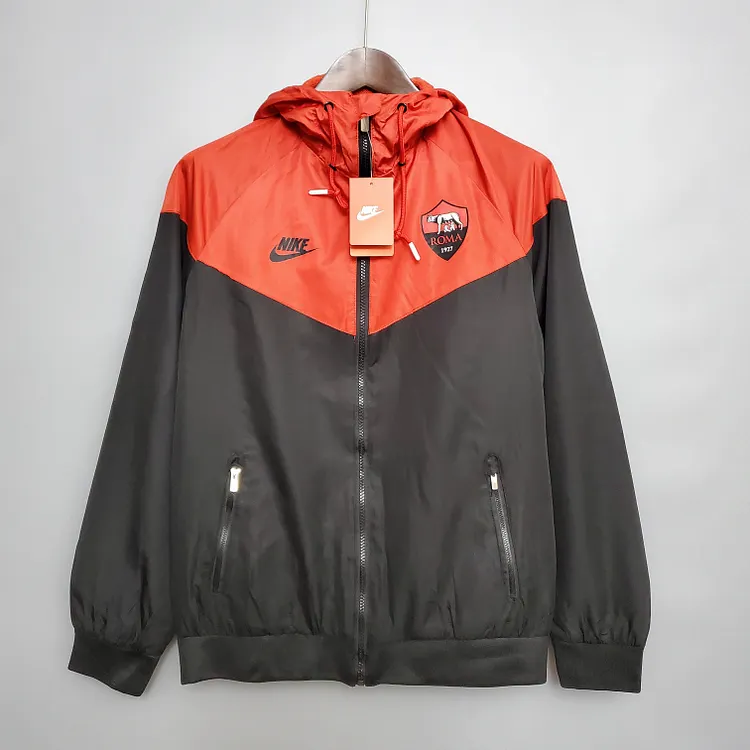 2019/2020 Windbreaker Football Jersey Roma Black-Red 1:1 Thai Quality