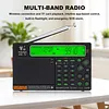 APP Control AM/FM/SW Worldband Radio 2500mAh Shortwave Longwave Radio with LCD Display Support BT TF Card Flashlight for Home Outdoor