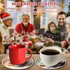 (US Local)6pcs Set Xmas Theme DIY Diamond Painting Coasters Kit with Holder Kit
