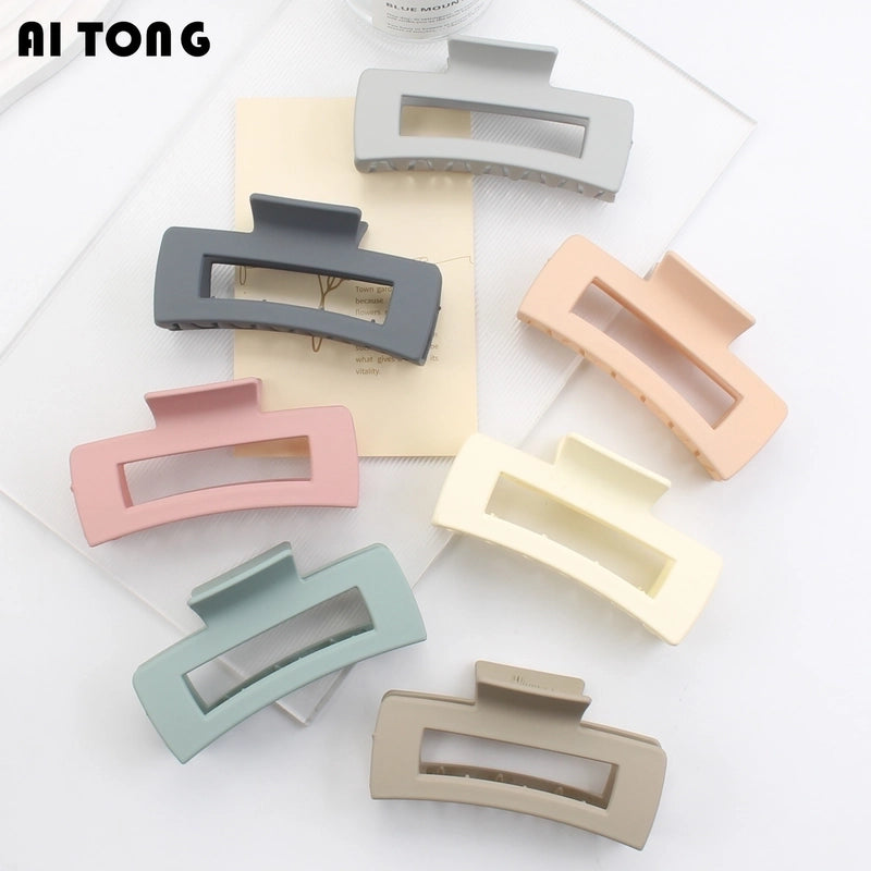 Multi-size Frosted Grab Clip Square Clip Simple Temperament Hairpin Big Hair Shark Clip Hair Accessories