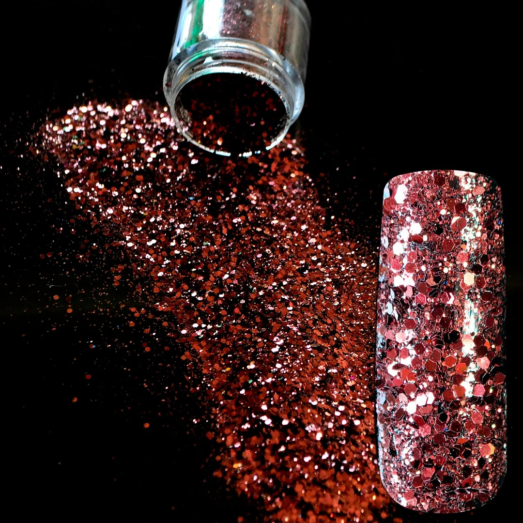 Snow White Glitter Nail Art Tool DIY Glitter Mix Manicure 3D Powder Small Pentagon Sequins Nail Supplies Decoration 270-Nail Inspo