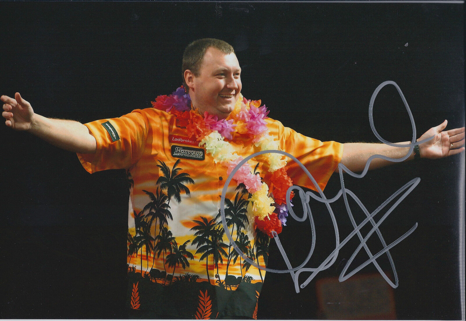 Wayne MARDLE Signed 12x8 Autograph Photo Poster painting AFTAL COA DARTS HAWAII 501