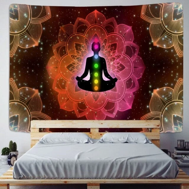 God Image Mandala Sun And Moon Tapestry Art Wall Hanging Hippie Wall Rugs Dorm Decor Blanket Home Decor TapestryTarot Sun Moon