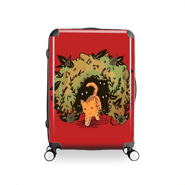 Cat Walking Out Of Grass, Cat Hardside Luggage
