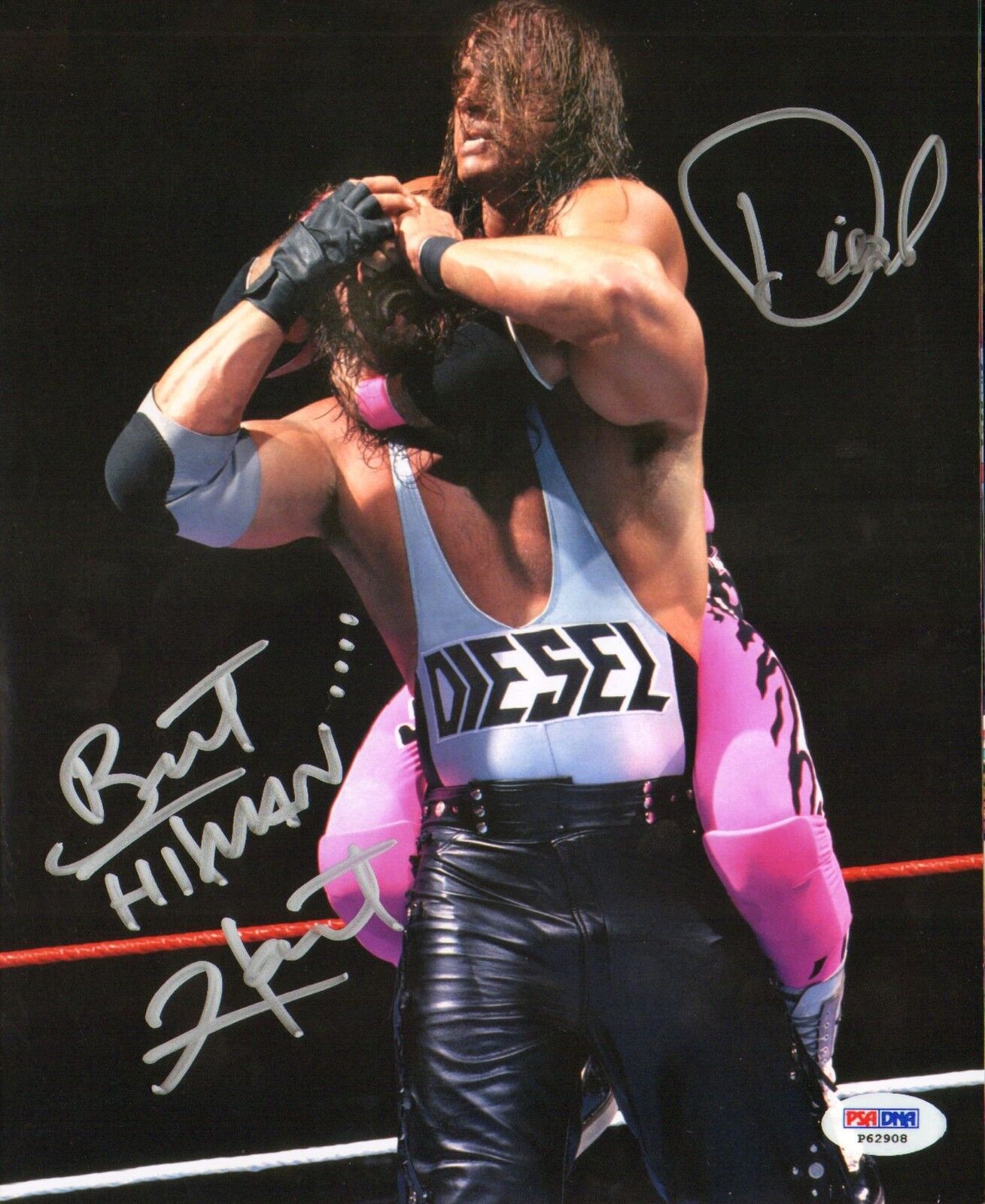 Bret Hart Kevin Nash Diesel Signed 8x10 Photo Poster painting PSA/DNA COA WWE Picture Autograph