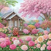 >SALE<5D DIY Partial Special Shaped Drill Diamond Painting Village Landscape 40x40cm