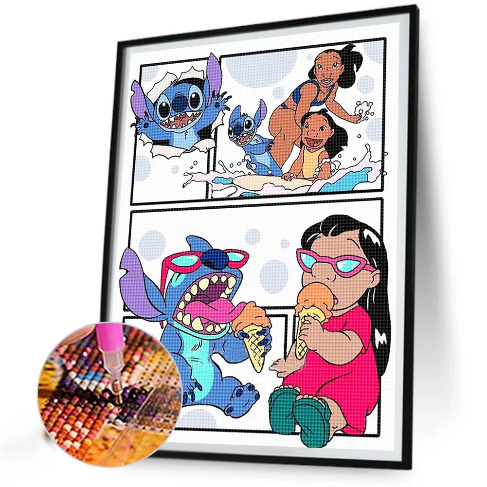 Full Round Diamond Painting 40*50cm - Stitch