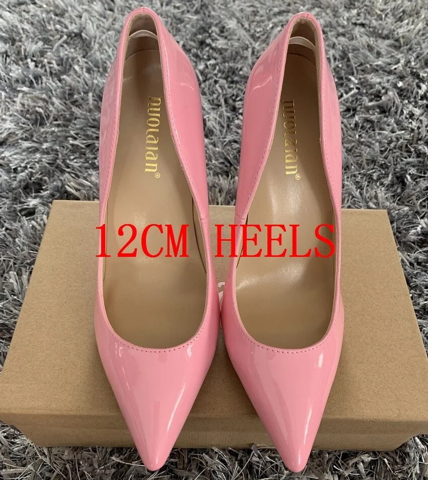 Autums Spring 2019 New Women Pumps Patent Leather Ladies Sexy Wedding High Heel Shoes Woman Party Wedding Pumps