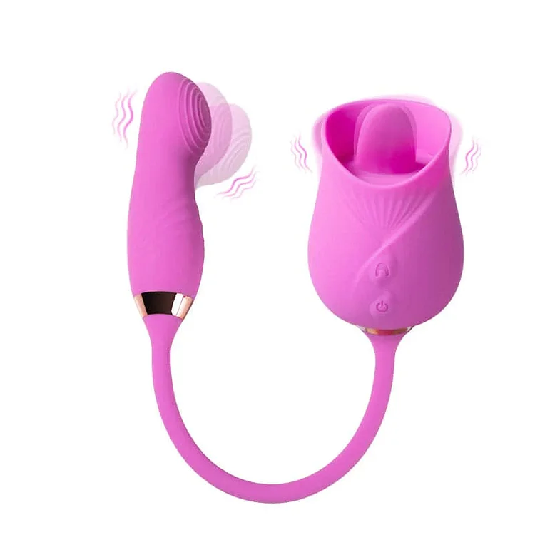 Rose Clit Licker and Tapping Egg Vibrator