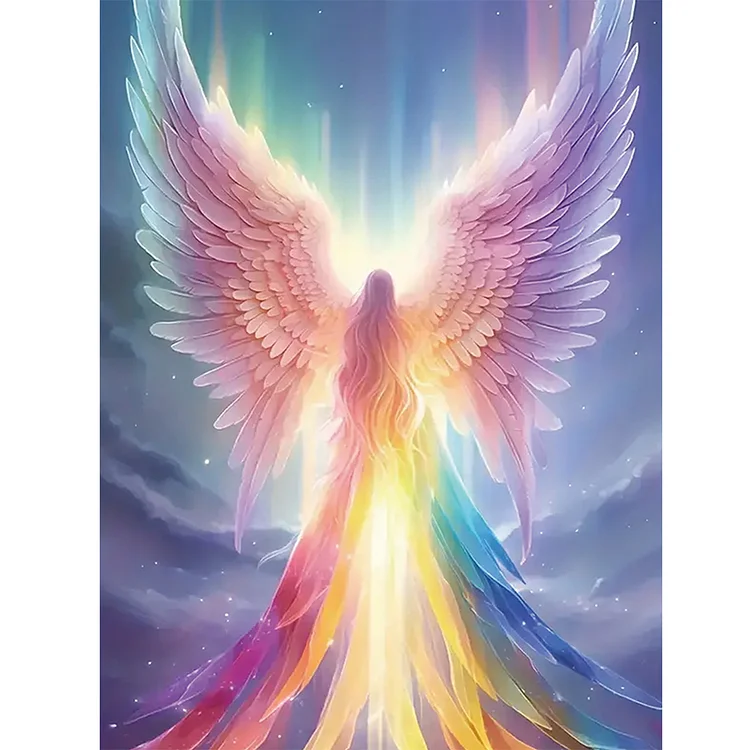 Full Round Diamond Painting - Rainbow Angel 30*40CM