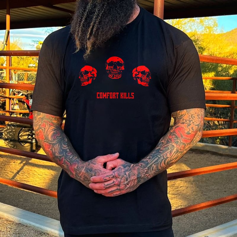Livereid Comfort Kills Skull Printed Men's T-shirt - Livereid