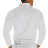 T-shirt da uomo a maniche lunghe con risvolto Waffle