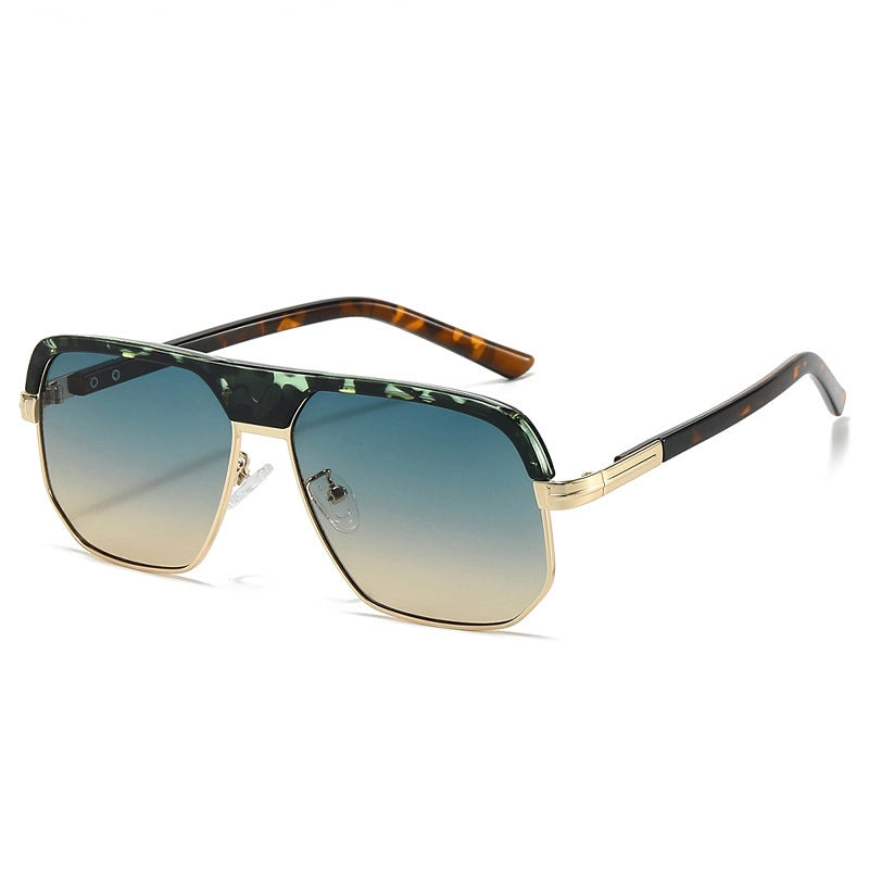 Casual Basic Minimalist Geometric Ac Square Full Frame Women’s Sunglasses