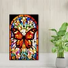 5D DIY Full Round Drill Diamond Painting Stained Glass Butterfly Decor (ZQ207)