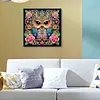 Diamond Painting-DIY Special Shaped Drill Rose Surrounded Mandala Owl with Frame(29x29cm)