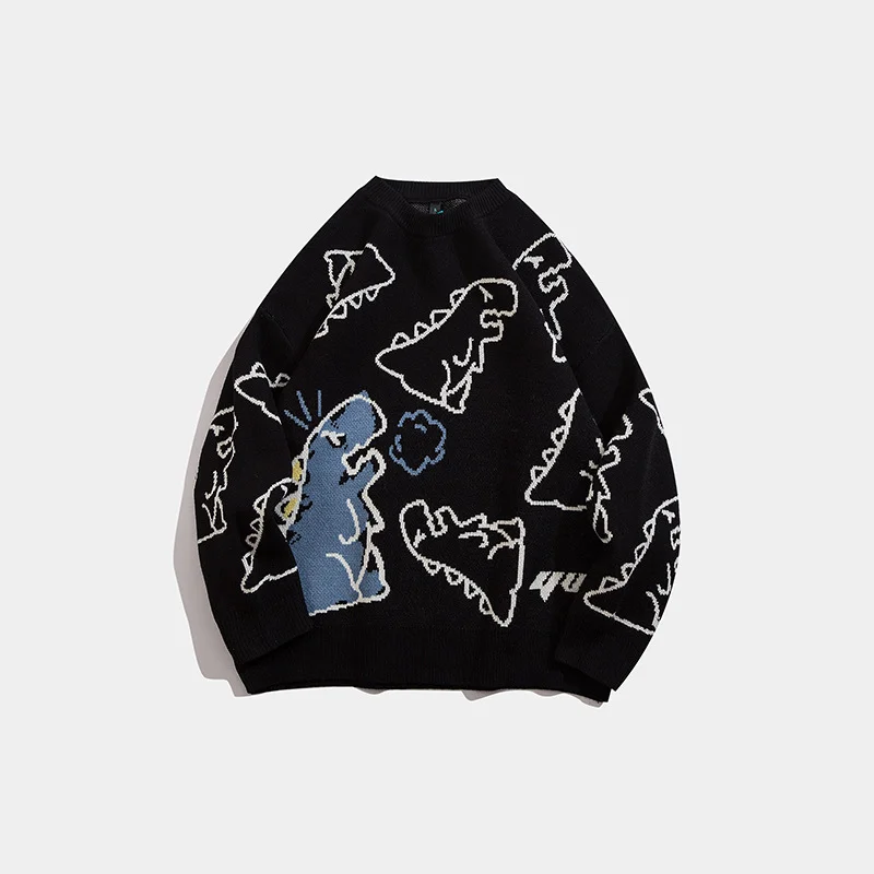 CUTE DINOSAUR KNIT PULLOVER SWEATER