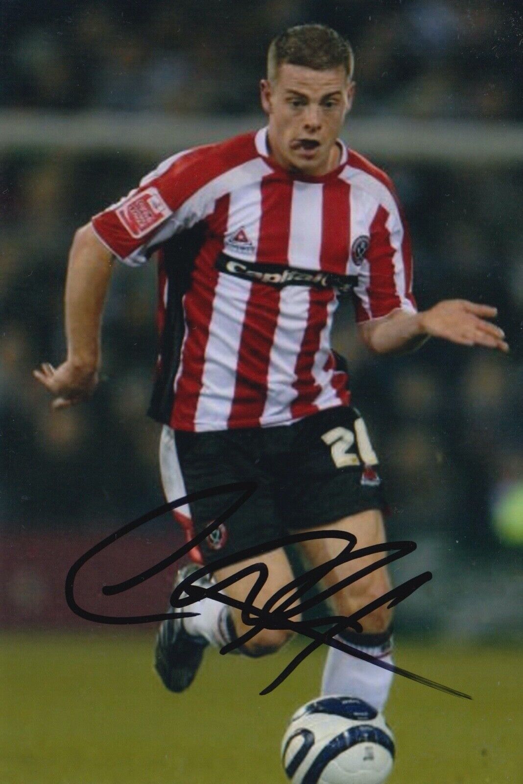 CHRIS ARMSTRONG HAND SIGNED 6X4 Photo Poster painting - FOOTBALL AUTOGRAPH - SHEFFIELD UNITED.