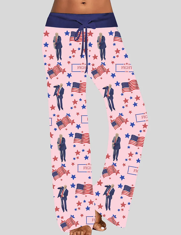 Women's Fight 2024 Wide Leg Drawstring Waistband Pants