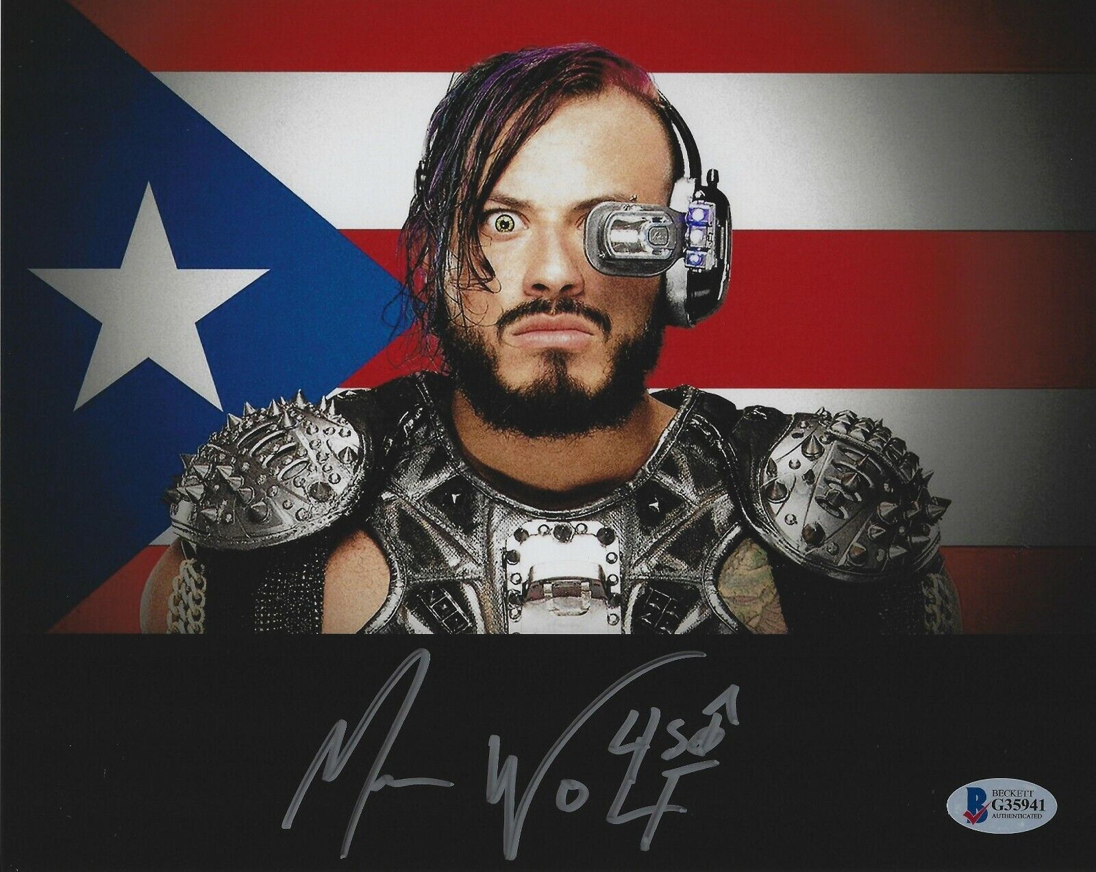 Mr Mecha Wolf 450 Signed 8x10 Photo Poster painting BAS Beckett COA WWC WWE NXT Picture Auto'd 6