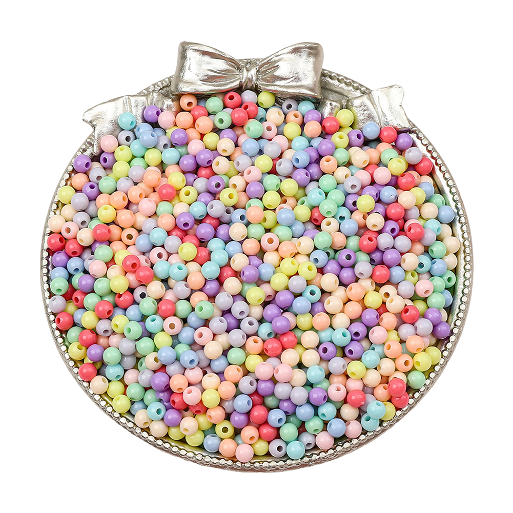 1800Pcs 3mm Acrylic Beads Decorative Craft Beads Small Beads for DIY Crafts (31)