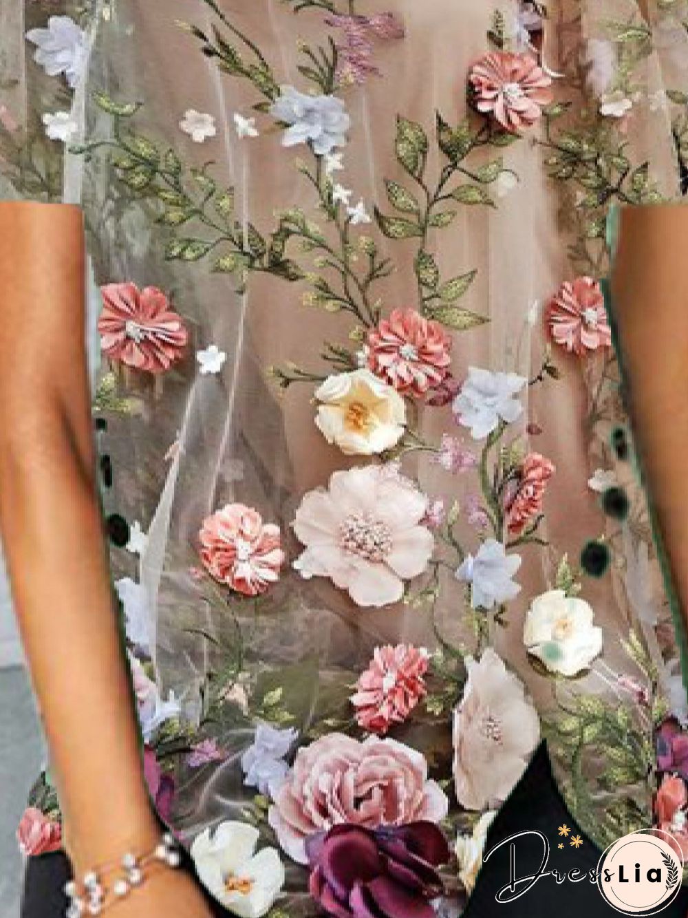 Vintage Crew Neck Short Sleeve Tops