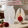 3D Angel Wing Flower Mould Silicone Wave Spiral Candle Mould Reusable Easy To Demold for Candles Soaps Crafts DIY Home Decor (Symmetrical)