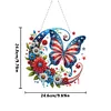 DIY Flag Butterfly Double Sided Acrylic Diamond Painting Hanging Pendant