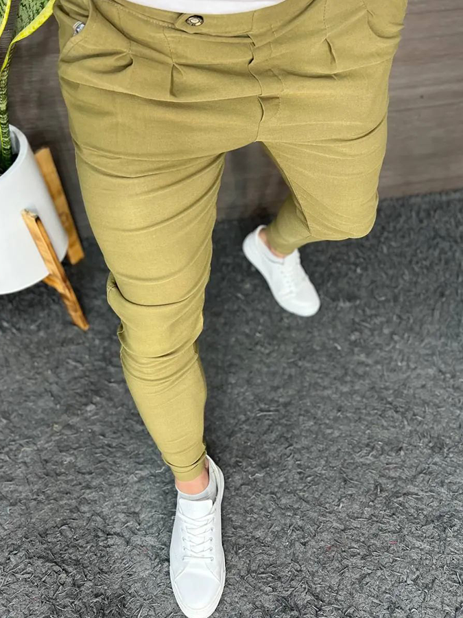 Men's Elegant Yellow Pants 