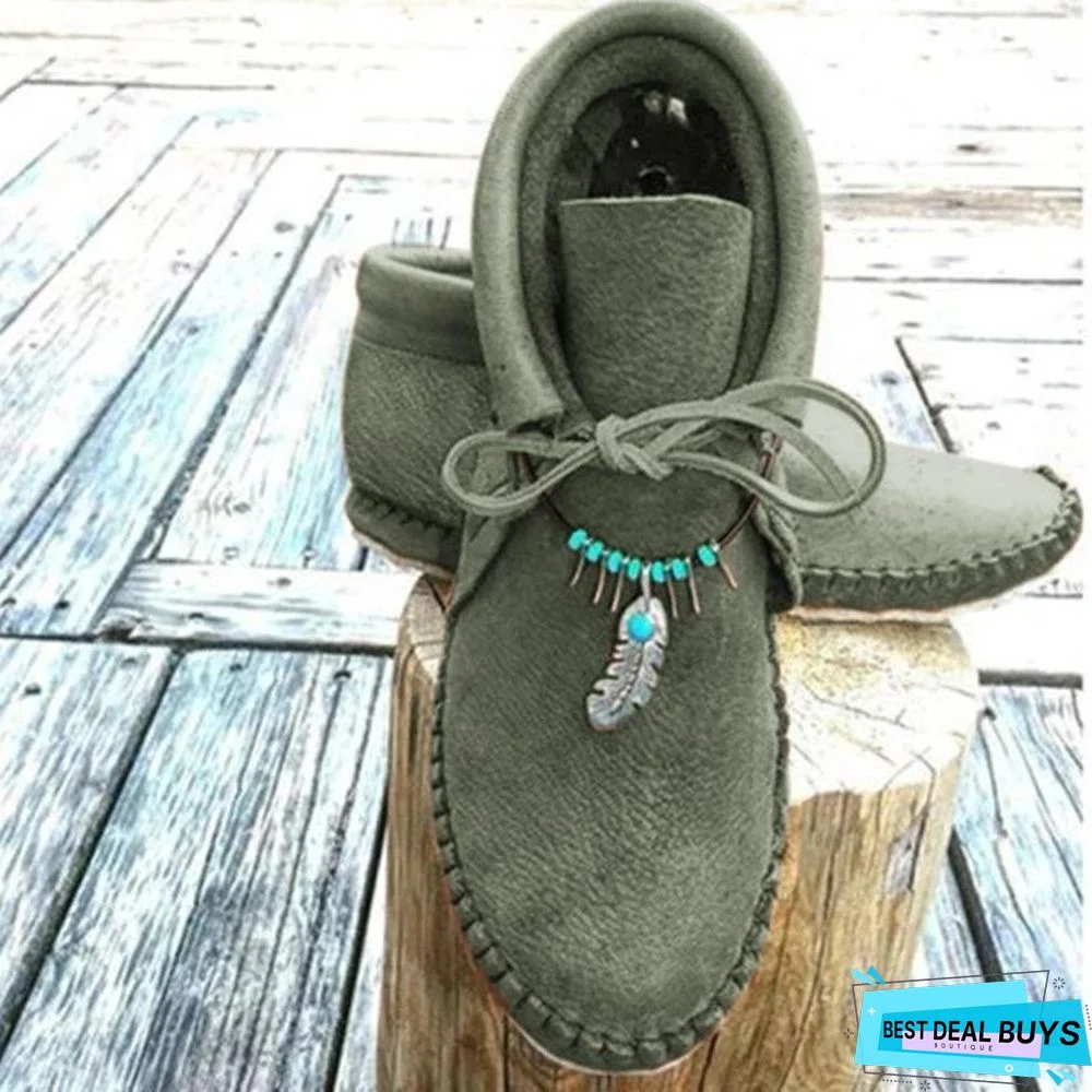 Boho Flat Heel Daily Boots