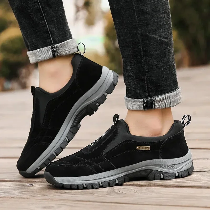 Orthopedic Men Shoes Arch Support Wide Toebox AntiSkid Walking Outdoor