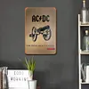 AC/DC - Panneaux en &eacute;tain m&eacute;tallique(20*30cm/30*40cm) - Musique