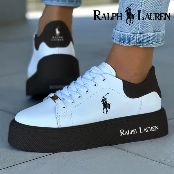 RALPH LAUREN® 2024 New leather sneakers in black and white