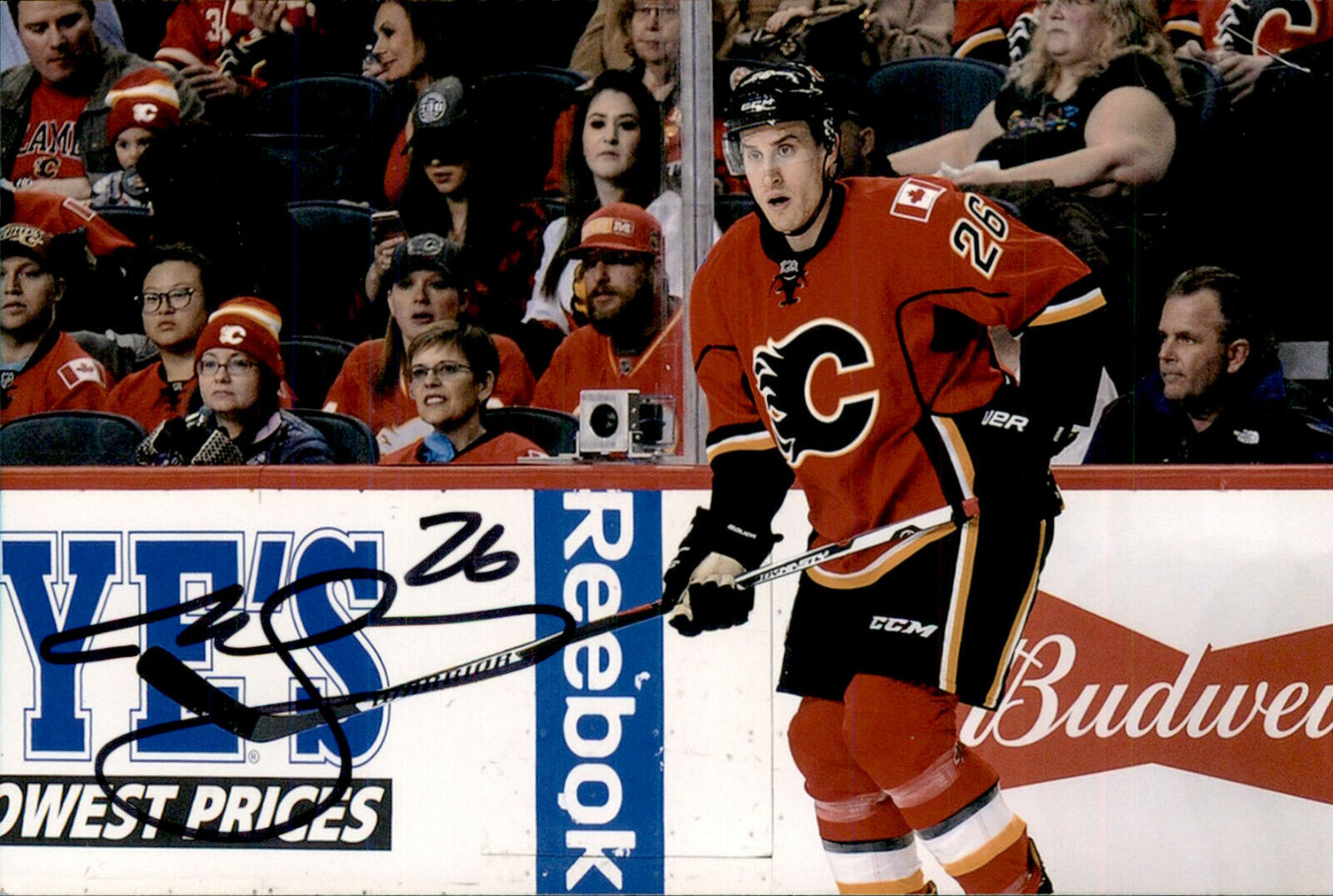 Michael Stone SIGNED autographed 4x6 Photo Poster painting CALGARY FLAMES #3