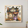 40x40cm Halloween Haus 5d DIY Vollbohrer Runde Diamond Painting Kit Wanddekoration