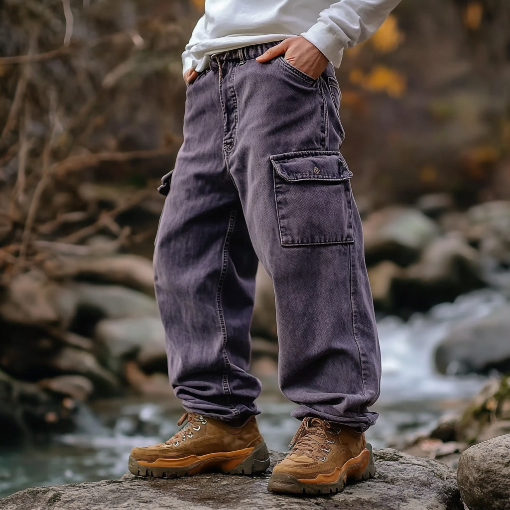  Cargo Pants with Utility Pockets and Outdoor Hiking Boots-inspireuse